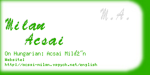 milan acsai business card